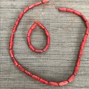 PERUVIAN RED TUBE BEADS